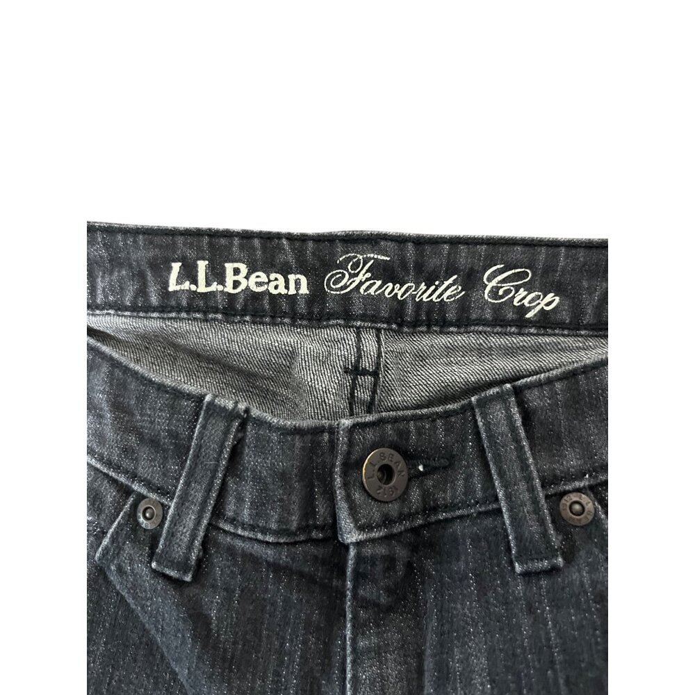 LL Bean Favorite Crop Jeans Womens 4P Black Used - Picture 5 of 12